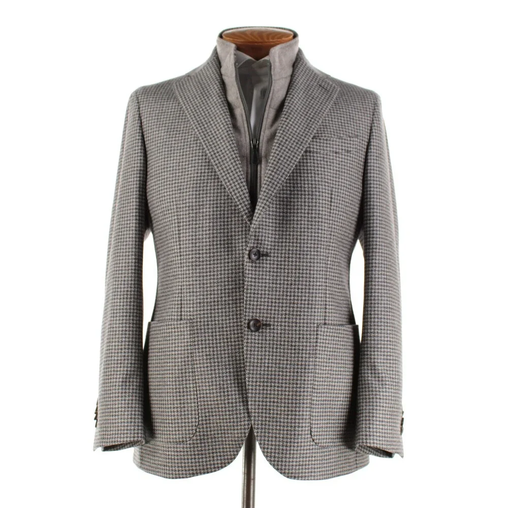 Luigi Bianchi Sartoria NWT Wool Sport Coat / Jacket Size 50R (40R US) In Beige